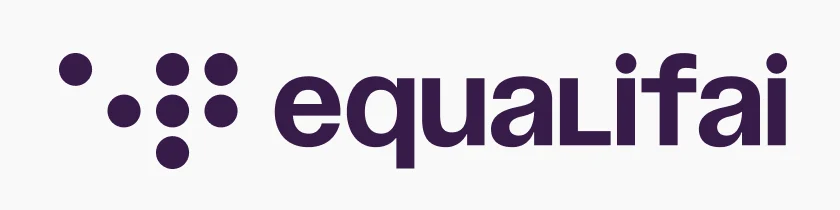 Логотип Equalifai: знак из точек и надпись